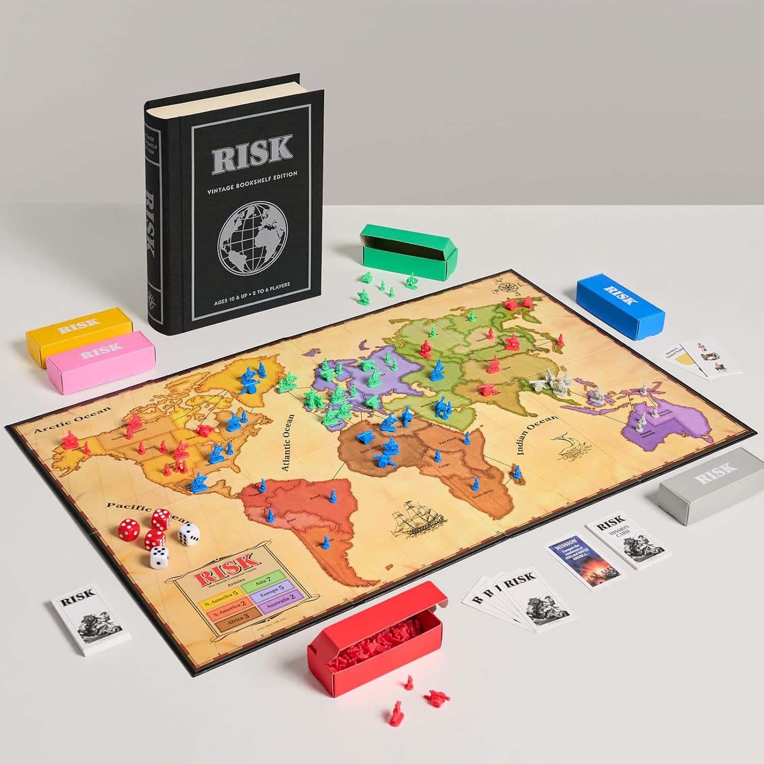 Risiko Vintage Bookshelf Edition UK – Premium Sammleredition im Retro-Design - Produktbild