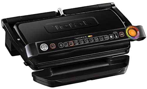 Tefal OptiGrill+ XL GC722 in Schwarz als Kontaktgrill, 3/4-Ansicht