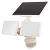 LIVARNO home LED-Solarstrahler in Weiß mit zwei Leuchtköpfen und Solarpanel